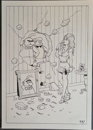 Kim Duchateau - 45 jaar Wonderland, plaat 2: Esther loves Nero - Original Illustration