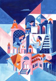 Alexandre Clérisse - Feuilles Volantes – illustration originale pour l’affiche - Illustration originale