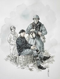 Illustration originale - NOTRE MERE LA GUERRE  couleur directe
