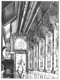 Grande illustration Nathanalle 2 - Le laboratoire de Tabor. Comic Art