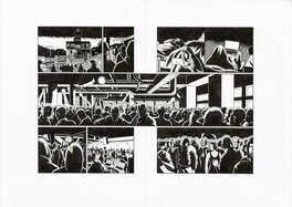 Le cas David Zimmerman – double planche originale publiée en pages 182 et 183
