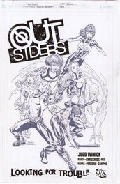 Tom Raney - Outsiders Looking for Trouble TPB Cover (with overlay) - Couverture originale