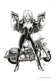 Chris Warner - Barb Wire "Ace of spades" - illustration (Pamela Anderson) - Illustration originale