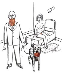 Loustal - BARBE ROUSSE - Illustration originale