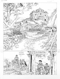 Hermann - Hermann - Les Tours de Bois-Maury - t.7, pl.27 (grande case église romane) - Comic Strip