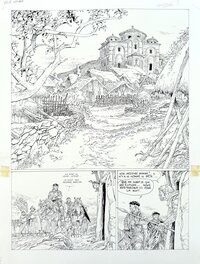 Hermann - Les Tours de Bois-Maury - t.7, pl.27 (grande case église romane)
