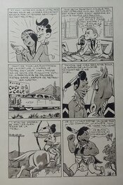 Claude Rittaud - Rittaud Claude Gus Gaetan 16 Mariage Planche Originale 6 indien Squaw Coco Calo Encre de Chine petit format Bd 51 Atelier Chott - Planche originale