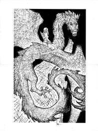 Bruno Maïorana - Dragon & Amazone 10 - Original Illustration