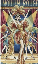 Enrique Millo - Polina en meneuse de revue - Illustration originale