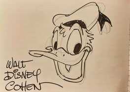 Patrick Cohen - Portrait de Donald (Walt Disney) - Original Illustration