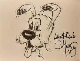 Patrick Cohen - Tête d'Idéfix - Original Illustration