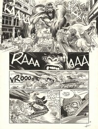 Eric Hérenguel - Kong en pleine forme! - Planche originale