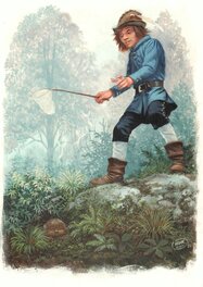 Hans Kresse - Flux en de Zwarte Magiër - Original Illustration