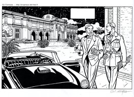 Blake et Mortimer Publicité par Gil Formosa- Planche originale en vente Blake et Mortimer Publicité par Gil Formosa- Planche originale en vente