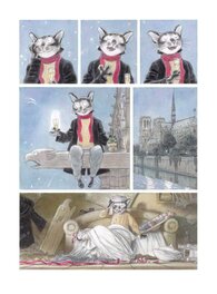 Andréi Arinouchkine - Le chat-peintre. Planche 15 - Planche originale