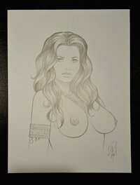 Laurent Paturaud - La reine - Illustration originale