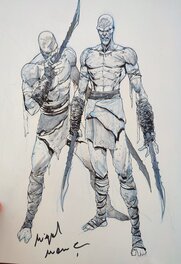 Miguel Mendonça - Study for alien thugs - Illustration originale