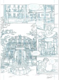 Eric Hübsch - Planche crayonnée de Topaze - Planche originale