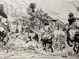 WILSON Colin - Blueberry L'attaque du train 2025 - Original Illustration