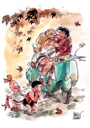 Charel Cambré - Kuske en Wiske - Planche originale