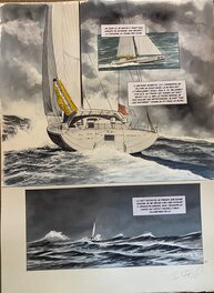 Serge Fino - Serge Fino, planche originale N°20, Tome 4 "Seul au Monde", "Le Point Némo". - Planche originale