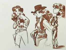 Wanted Lucky Luke - Illustration originale Angie