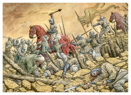 Milan Jovanovic - La Couronne de France - La charge - Original Illustration