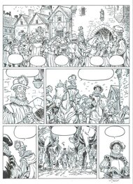 Eric Hübsch - Planche 9 de La Chandelle du Bon Roy Henri - Planche originale