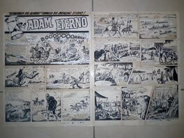 Adam eterno lot de 2 planches consécutives / Francisco Solano Lopez