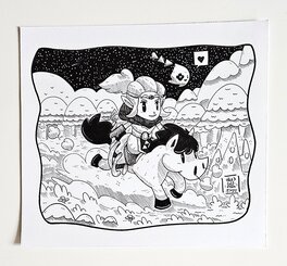 oTTami - Dessin original de l'Inktober 2025 La Princesse Zelda de The Legend of Zelda : Echoes of Wisdom par oTTami ! - Original Illustration