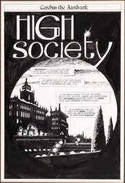 Dave Sim - Cerebus High Society first page - Planche originale