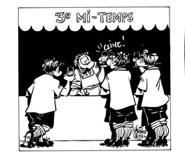 Florence Cestac - 3E mi-temps - Illustration originale