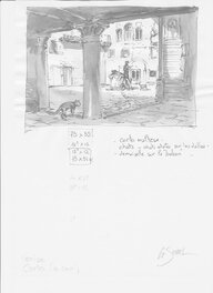 Guillaume Sorel - Corto Maltese la cour et les chats - Œuvre originale