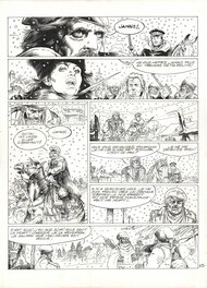 Crisse - L'ombre des damnés - Ungern Kahn - Mongolie 1921 - Planche originale