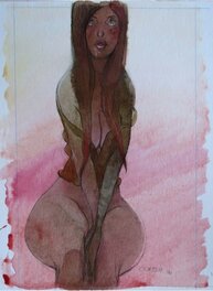 Yannick Corboz - "Portrait rose" - Illustration originale