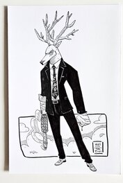 oTTami - Dessin original de l'Inktober 2025 : Kashima de Sakamoto Days par oTTami ! - Illustration originale