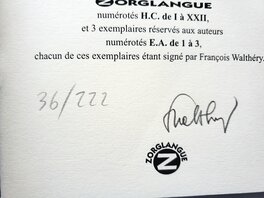 Livret signé : Walthéry et numéroté 36/222