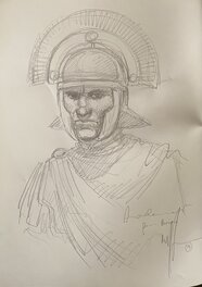 Thierry Démarez - Thierry Démarez, portrait de Alix, "Alix Sénator" tome 1, "Les Aigles de Sang". - Planche originale