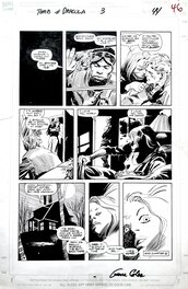 TOMB OF DRACULA #3 page 46 par Gene Colan et Al Williamson - Page finale - Blade, Drake et Marlene (Rachel Van Helsing) - Signée