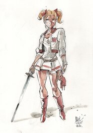 Charel Cambré - Amoras - Wiske - Original Illustration