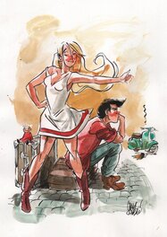 Charel Cambré - Amoras - Suske en Wiske - Illustration originale