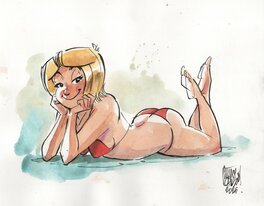 Charel Cambré - De Kiekeboes - Fanny - Illustration originale