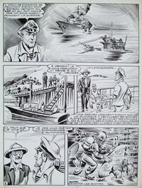 Eugène Gire - Ludo et le requin - Planche originale