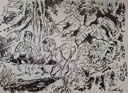 François Walthéry - Natacha et Walter dans la jungle - Comic Strip