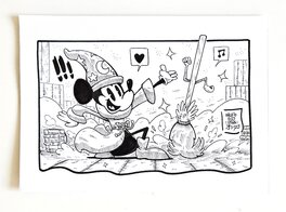 oTTami - Dessin original de l'Inktober 2025 : Mickey Mouse Fantasia par oTTami ! - Original Illustration