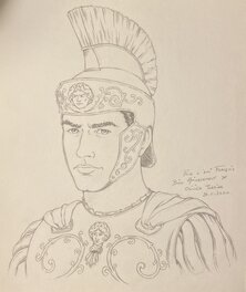 Olivier Terrier - Olivier Terrier, illustration originale, fin portrait d'un Tribun des légions romaines. - Original Illustration