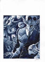Dominique Bertail - Dessin original publié en page 486 de Druillet-Vampires - Illustration originale