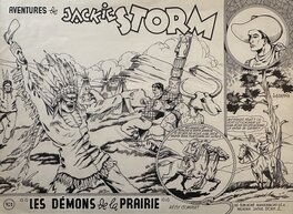 J. A. Dupuich - Couverture JACKIE STORM "LES DEMONS DE LA PRAIRIE" 1949 - Original Cover