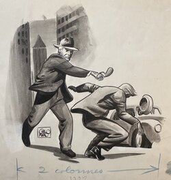 Carlo Marcello - Illustration circa 1948 - Original Illustration