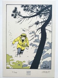 Ex-Libris ; Sérigraphie SUPER HEROS 12,4 x 18 Ex-Libris ; Sérigraphie SUPER HEROS 12,4 x 18